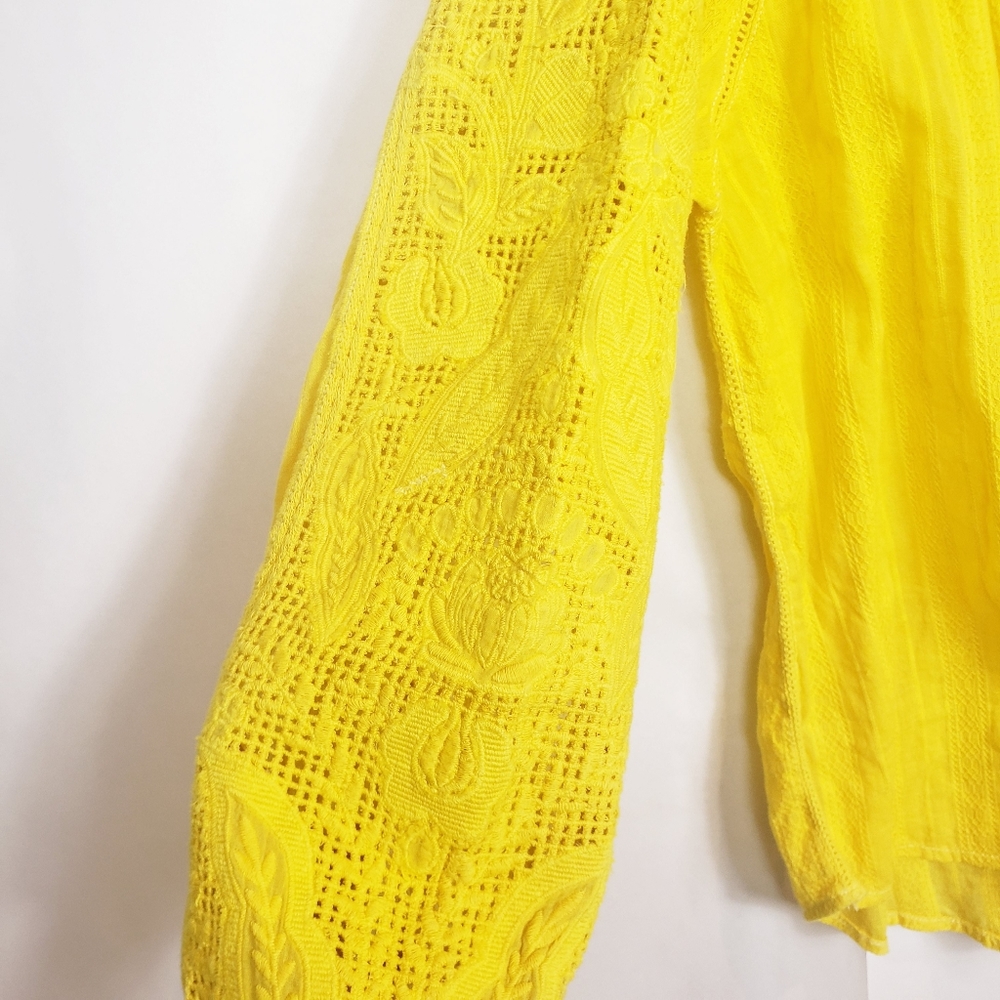 Valiante yellow blouse size 1 - Picture 6 of 7